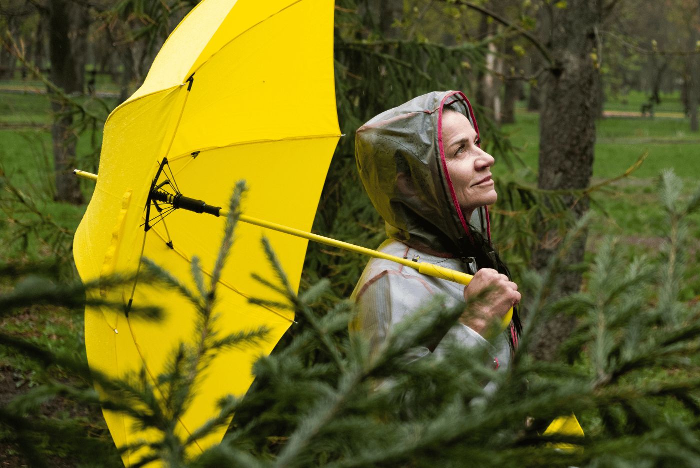 Financial resiliance woman in storm